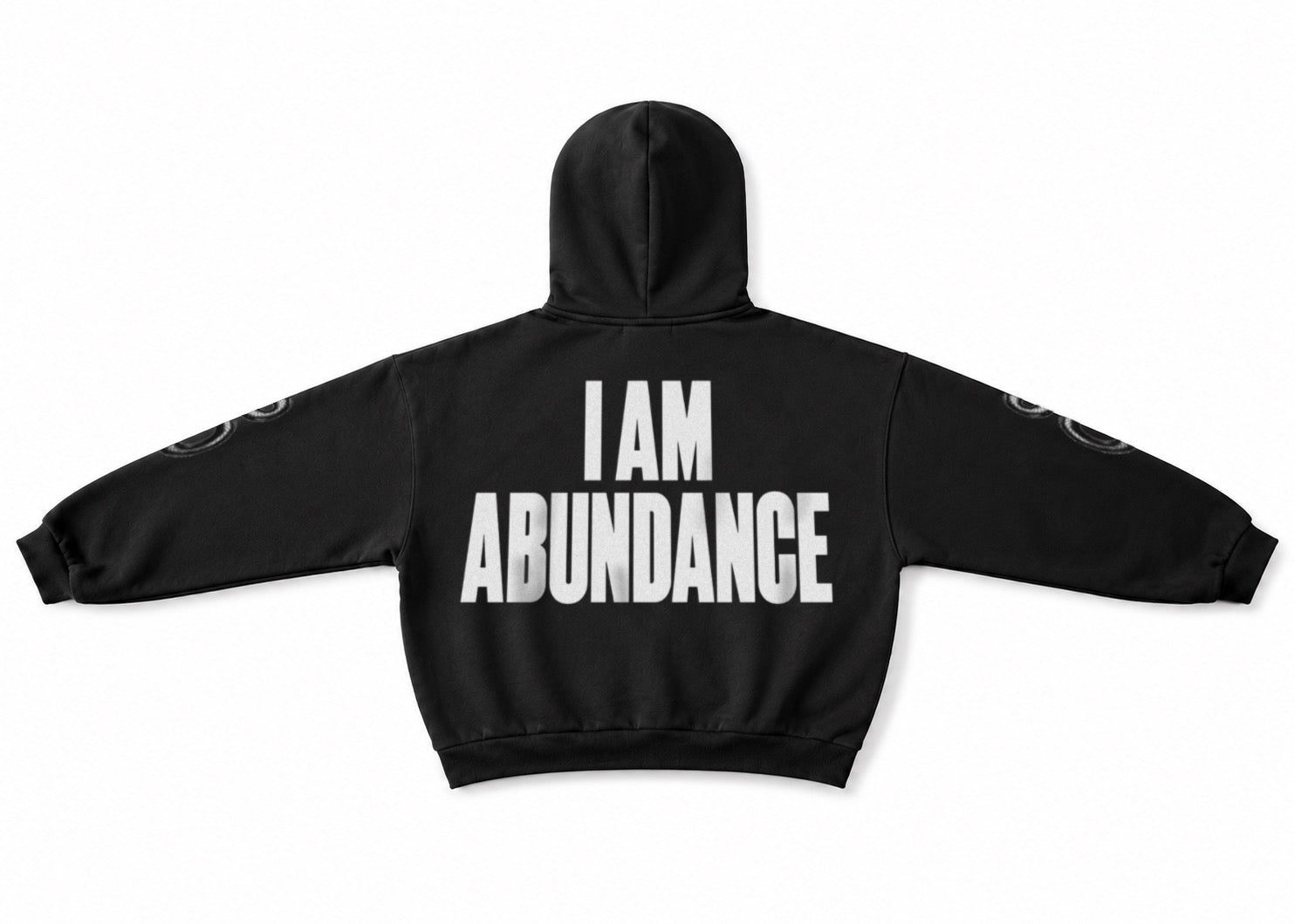 GALORE “𝙄 𝘼𝙈 𝘼𝘽𝙐𝙉𝘿𝘼𝙉𝘾𝙀” Black Hoodie