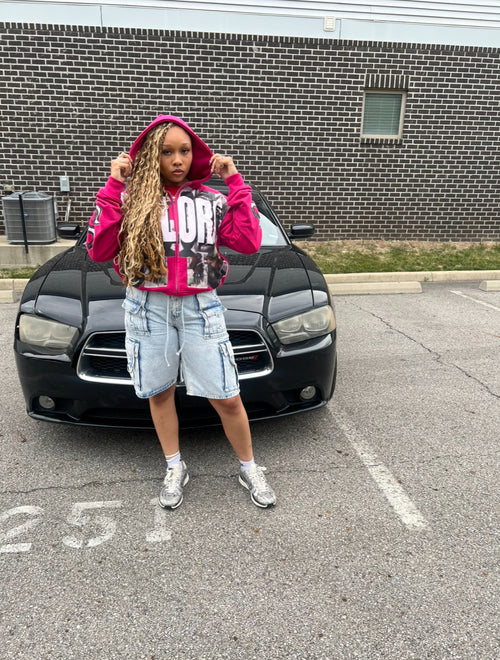 GALORE “𝙄 𝘼𝙈 𝘼𝘽𝙐𝙉𝘿𝘼𝙉𝘾𝙀” Pink Hoodie