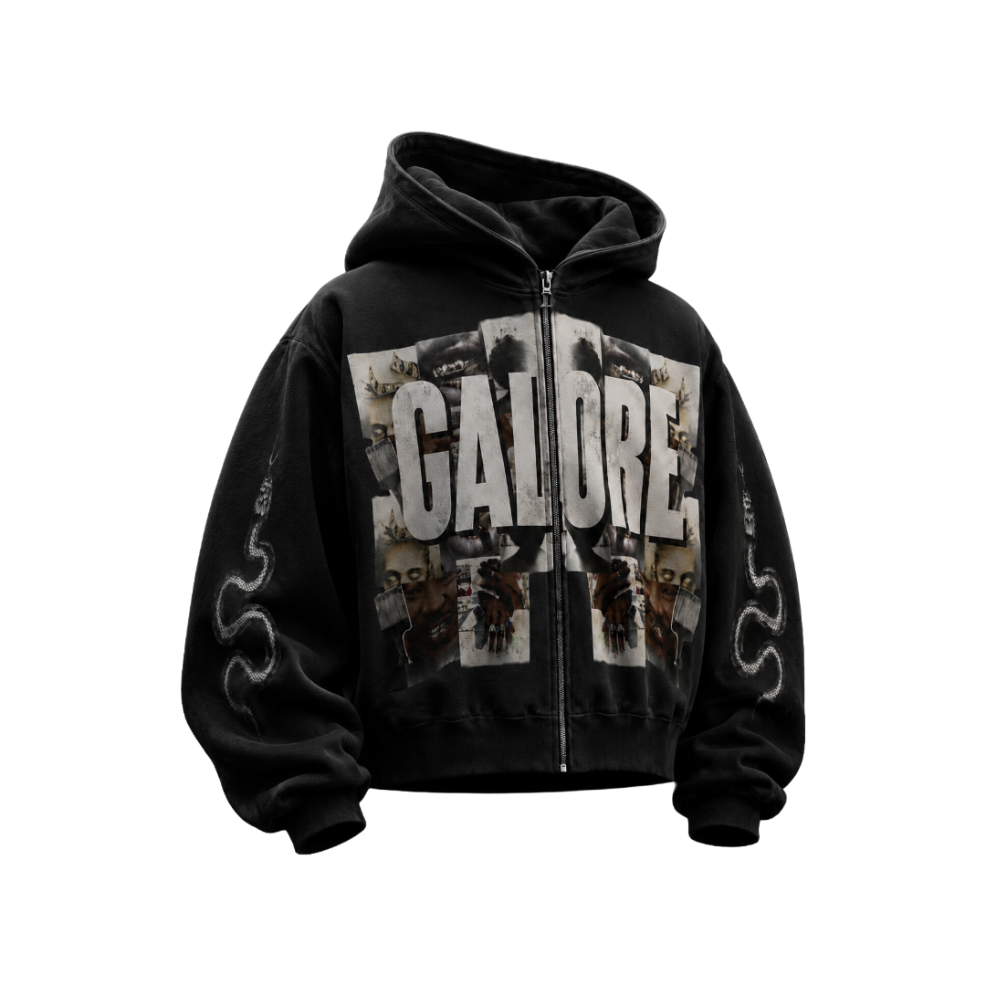 GALORE “𝙄 𝘼𝙈 𝘼𝘽𝙐𝙉𝘿𝘼𝙉𝘾𝙀” Black Hoodie